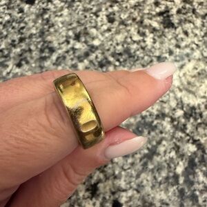 Oura Gold Polished Ring Bold Design
